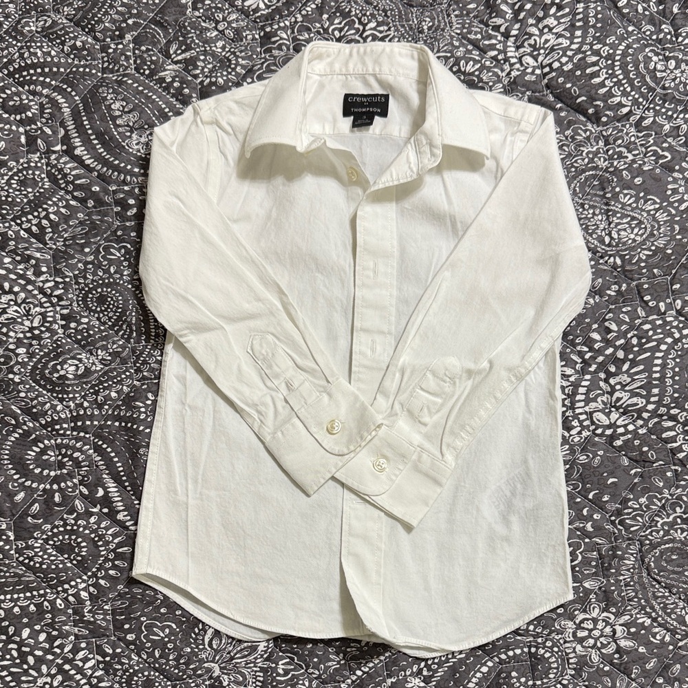 Crewcuts White Button Down Shirt for Kids